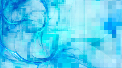 Abstract fractal art background in illustration space geometry.