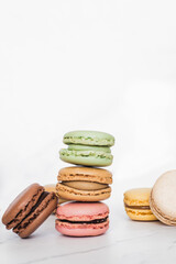 macaroons on a marble table