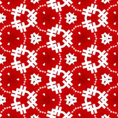 geometric shapes patterns and design from bright white plus sign on vivid red textured background