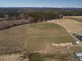 Aerial Drone photos of a farm in Hollis NH