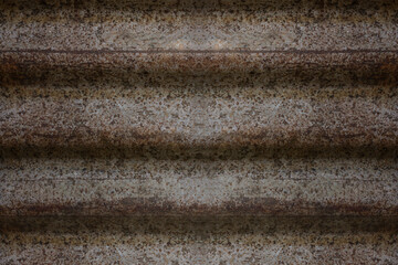 rusty corrugated metal sheet. scratch and worn background texture