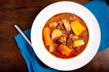 hearty lamb stew with vegetables