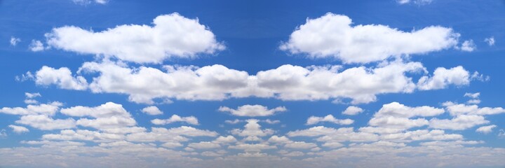 Obraz na płótnie Canvas White clouds blue sky panorama