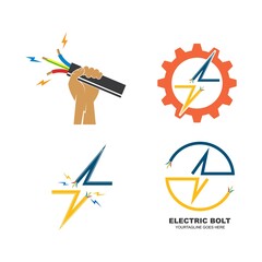 electrical service and installation  icon vector design