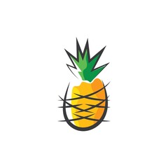 pineapple icon vector illustration design