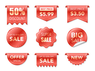 Best choice tags. Labels isolated on white background. Best choice 3d ribbon banners. Sale promotion, website stickers, new offer badge collection. Vector illustration