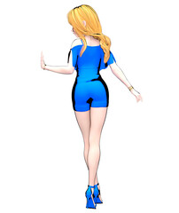 3D japanese anime girl.