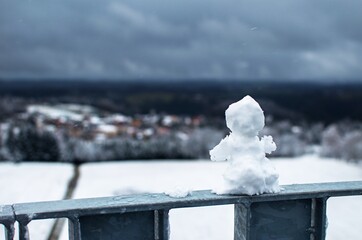snowman and panorama