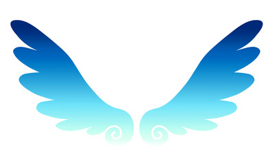 羽　グラデーション　空