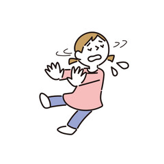 首を横に降って嫌がる素振りをする女の子