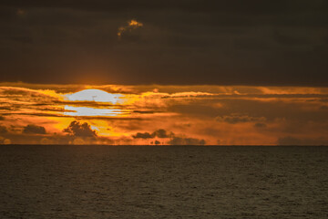 Sunrise in Kimbe Bay Papua New Guinea from Walindi resort