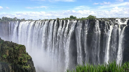 Die Viktoriafälle in Sambia und Simbabwe, ein Wasserfall des Sambesi Fluss