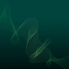 vector, green abstract background with lines, thin geometry