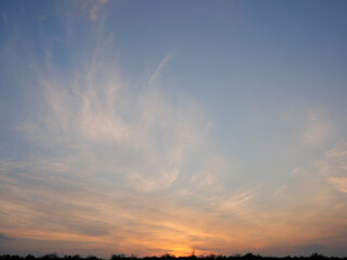 Fototapeta premium high resolution replacement sky - blue hour sunset sky