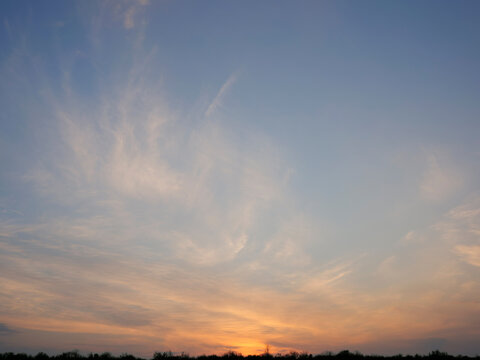 high resolution replacement sky - blue hour sunset sky