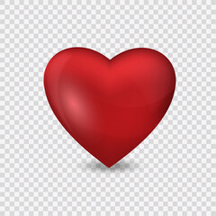 Realistic 3d heart. Valentine's day design or wallpaper, flyers, invitation, posters, brochure, banners.