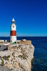Fototapeta na wymiar Europa Point Lighthouse, Trinity Lighthouse or Victoria Tower. Gibraltar
