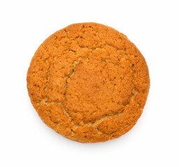 oatmeal cookie on white