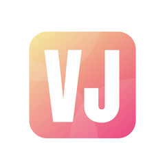 VJ Letter Logo Design With Simple style