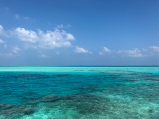 Summer sea beautiful of exotic tropical beach.