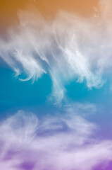 Colorful sky background with abstract clouds