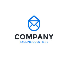 Fototapeta premium Envelope and Home logo template.