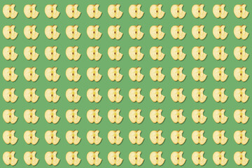 half bitten apple - wallpaper green