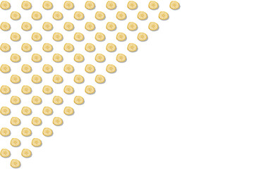 diagonal banana pattern with copy space - white
