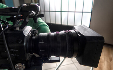 Digital TV camera in the film studio
