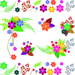 Floral elements pattern