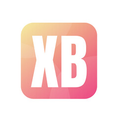 XB Letter Logo Design With Simple style