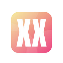 XX Letter Logo Design With Simple style