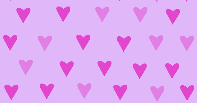 pink hearts, valentine background animation.	