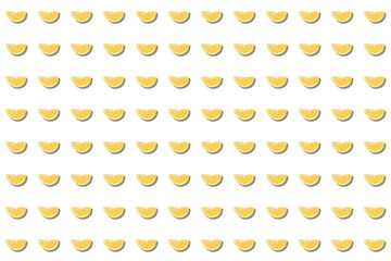 half lemon slice pattern - white