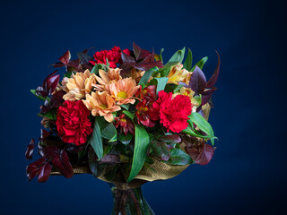 multicolored autumn bouquet