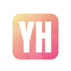 YH Letter Logo Design With Simple style