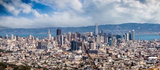 Fototapeta na wymiar Panorama Skyline San Francisco USA