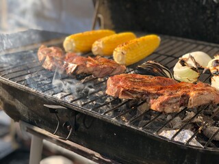 meat on the grill