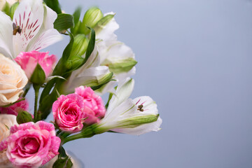 Beautiful floral background. Greeting card, mom's day, wedding invitation, birthday. Copy space