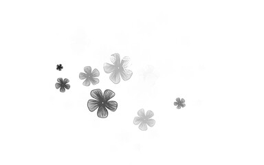 Light Gray vector natural artwork with flowers.