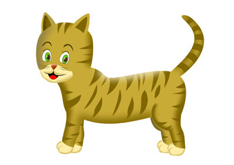 Katze stehend