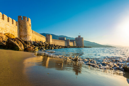 Mamure Castle sunset view in Anamur Town
