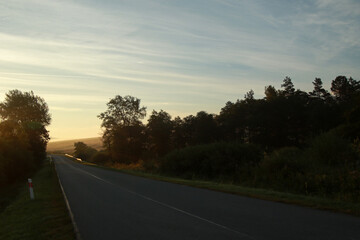 Before the sunrise in Low Beskids, Poland
