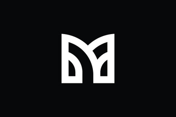 MY logo letter design on luxury background. YM logo monogram initials letter concept. MY icon logo design. YM elegant and Professional letter icon design on black background. M Y YM MY