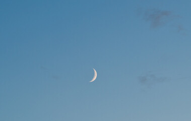 Beautiful crescent in the blue sky
