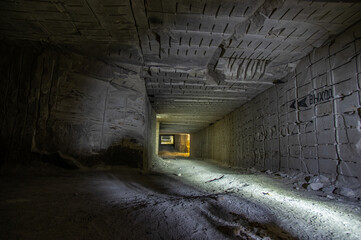 An old abandoned limestone mining adit