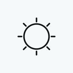 Editable Clear Day Weather Line Art Icon Using For Your Presentation, Website And Application