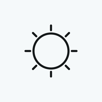 Editable Clear Day Weather Line Art Icon Using For Your Presentation, Website And Application