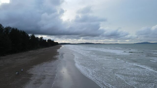 The Sematan Beach and Coastline of the most southern part of Sarawak and Borneo Island