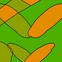 pattern of green beans, Abstract background of colorful geometric shaped decorative texture, canvas art drawing, blank copy space for text, graphic design illustration wallpaper